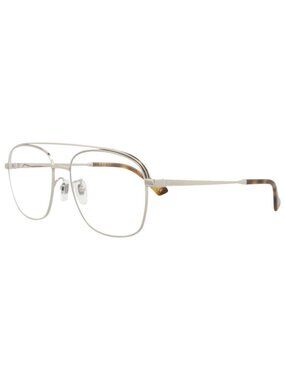 New Gucci Mens Aviator Silver Silver Transparent Fashion Designer Eyeglasses